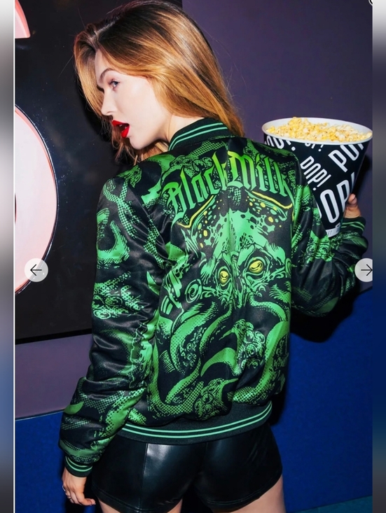 Blackmilk Jackets & Blazers - Blackmilk Shiny Cthulhu Bomber Jacket XL